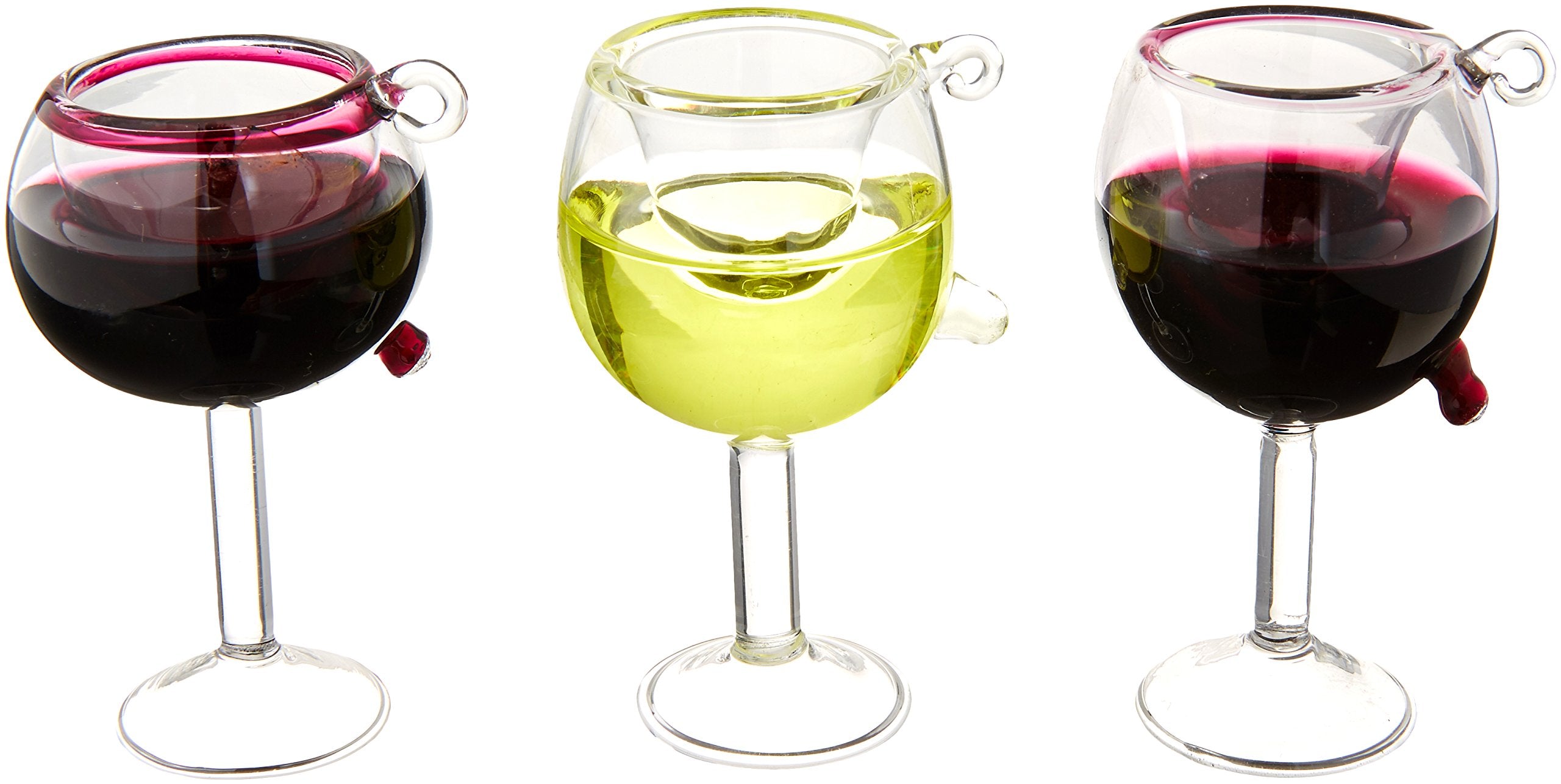 Kurt S. Adler wine cup ornament variant A with detailed glass design for vineyard-inspired holiday decor.