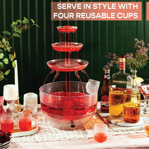 Kusini Drink Fountain 1-5 gallon capacity accommodates large batches of beverages.