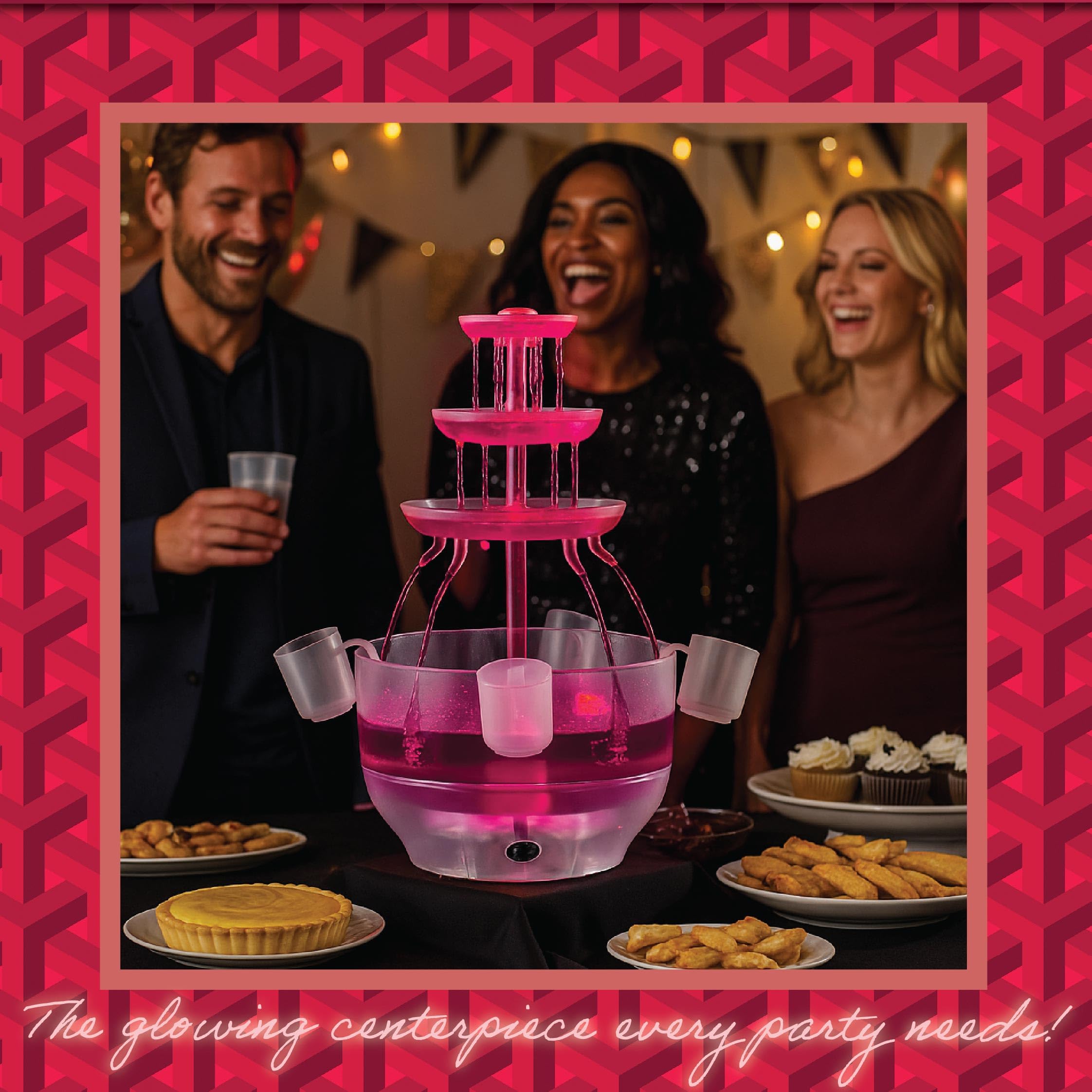 Kusini Drink Fountain party centerpiece adds drama and flow to celebrations.