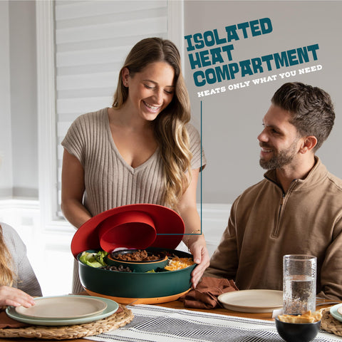 Kusini Taco Tuesday Kit rotating toppings keeps toppings organized and accessible.