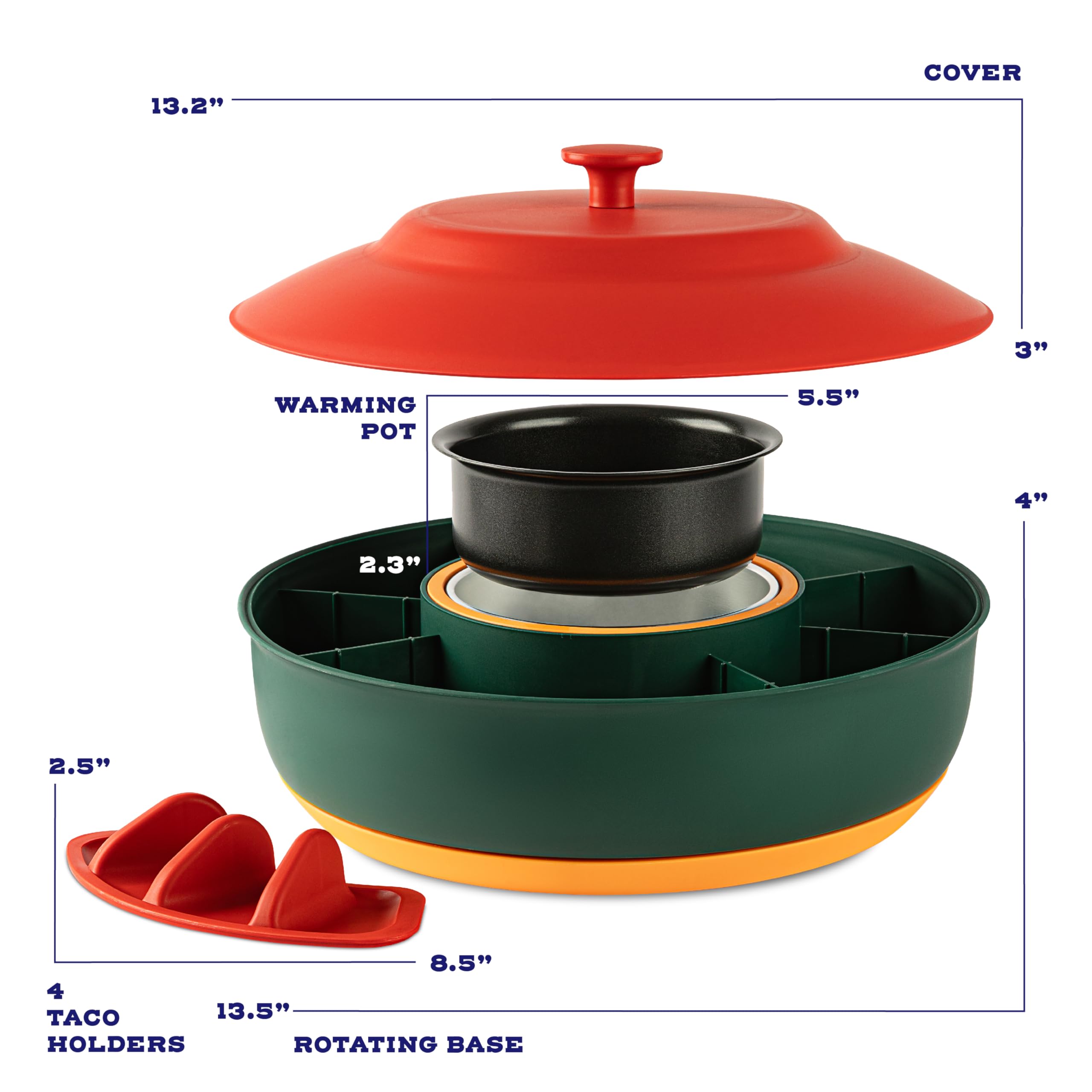 Kusini Taco Tuesday Kit taco holders help guests build neat, quick servings.