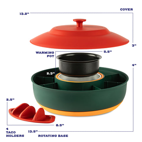 Kusini Taco Tuesday Kit taco holders help guests build neat, quick servings.