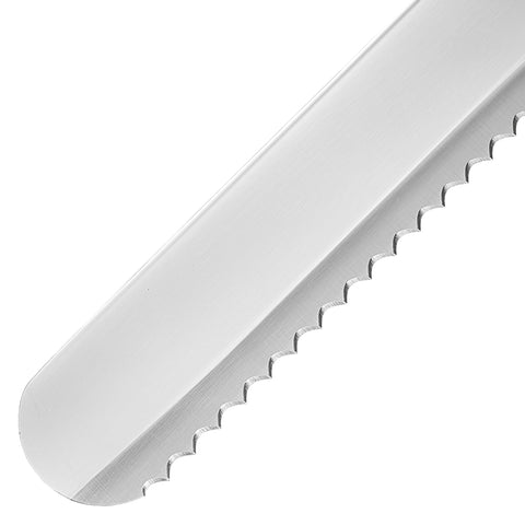 KUTLER versatile knife for bread, cake, and fruit slicing.