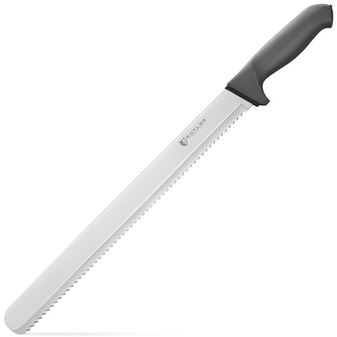 KUTLER ultra-sharp serrated edge cuts crusts with ease.