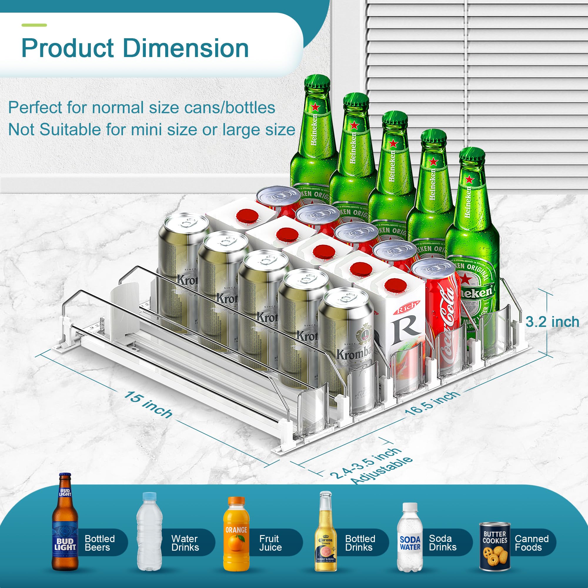 KUUKIKV curved push plate prevents squeezing cans during use.
