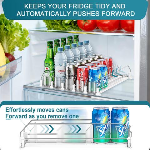 KUUKIKV fridge drink organizer side view shows slim footprint.