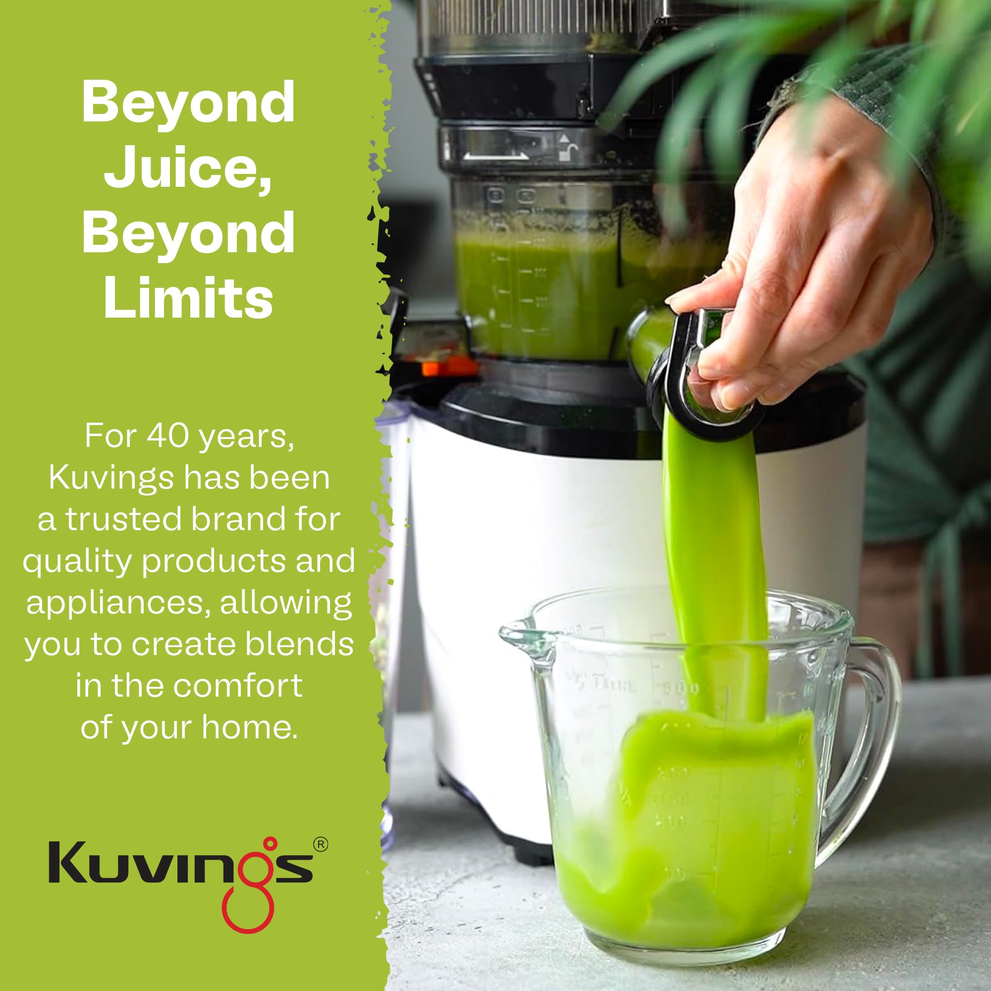 Kuvings AUTO10 operates quietly, keeping kitchen activity comfortable during juicing