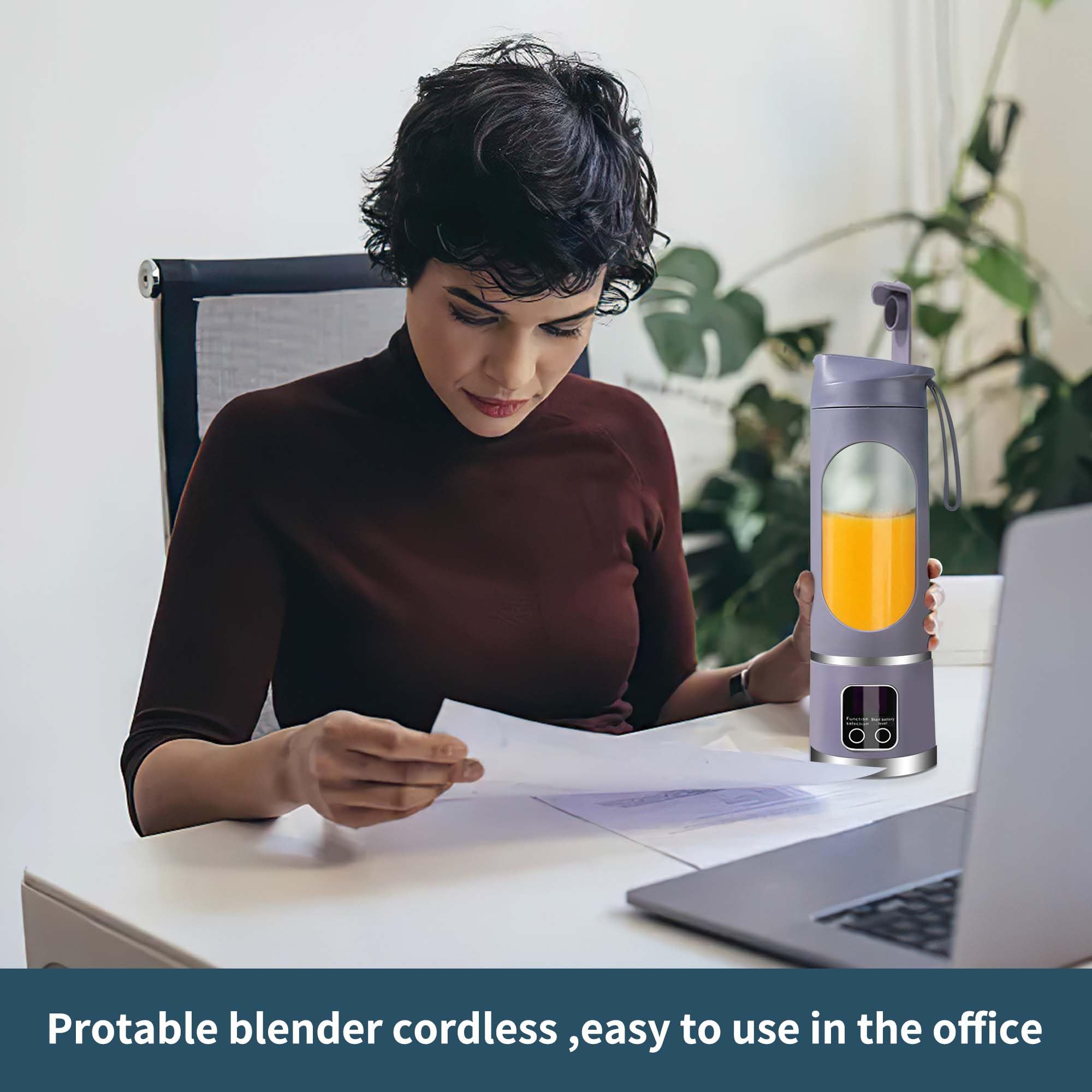KUWEI self-cleaning blender simplifies cleaning after smoothie sessions.