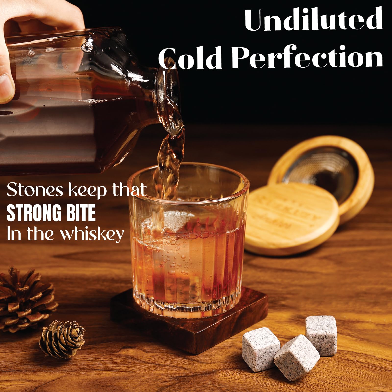 KUZKUZY stainless steel mesh screens ensuring even smoke distribution in drinks.