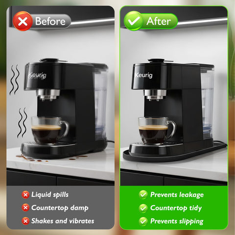 KVRG silicone mat withstands up to 446°F for hot brewing.
