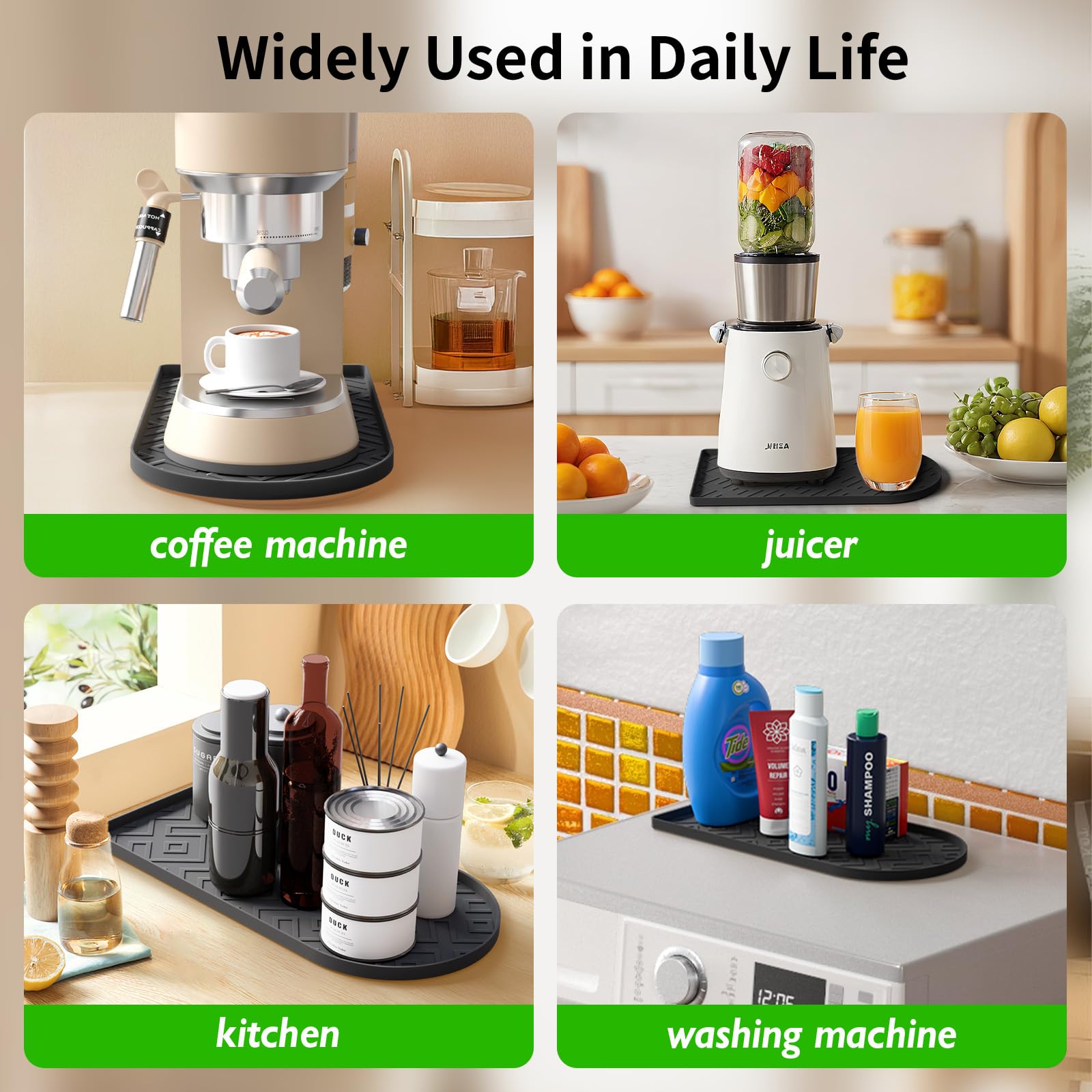 KVRG versatile base for espresso makers, juicers, and bottles.