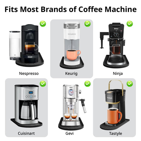 KVRG easy-clean surface wipes away coffee and milk stains.
