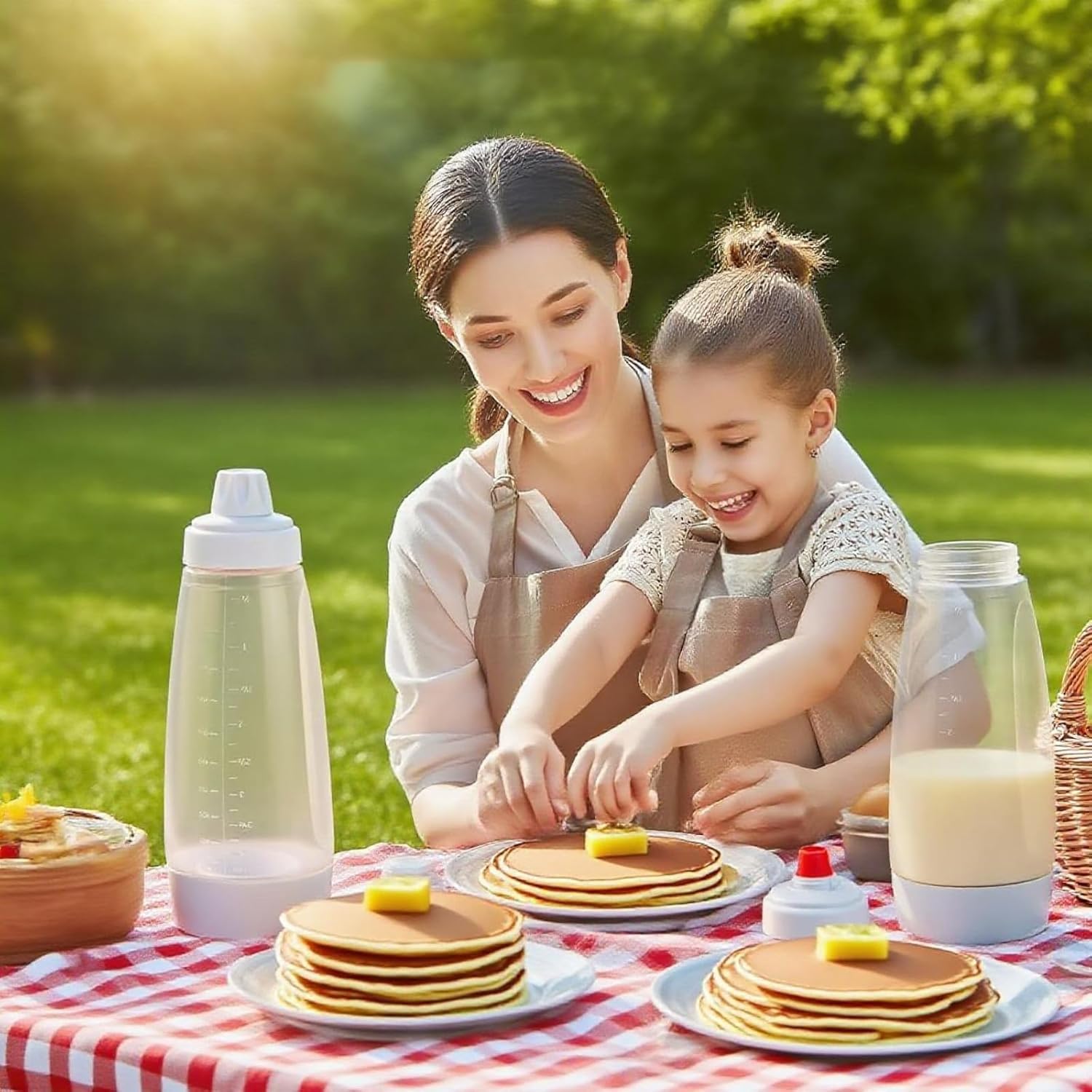 Kvcik 1000ml silicone bottle pour for controlled portions.