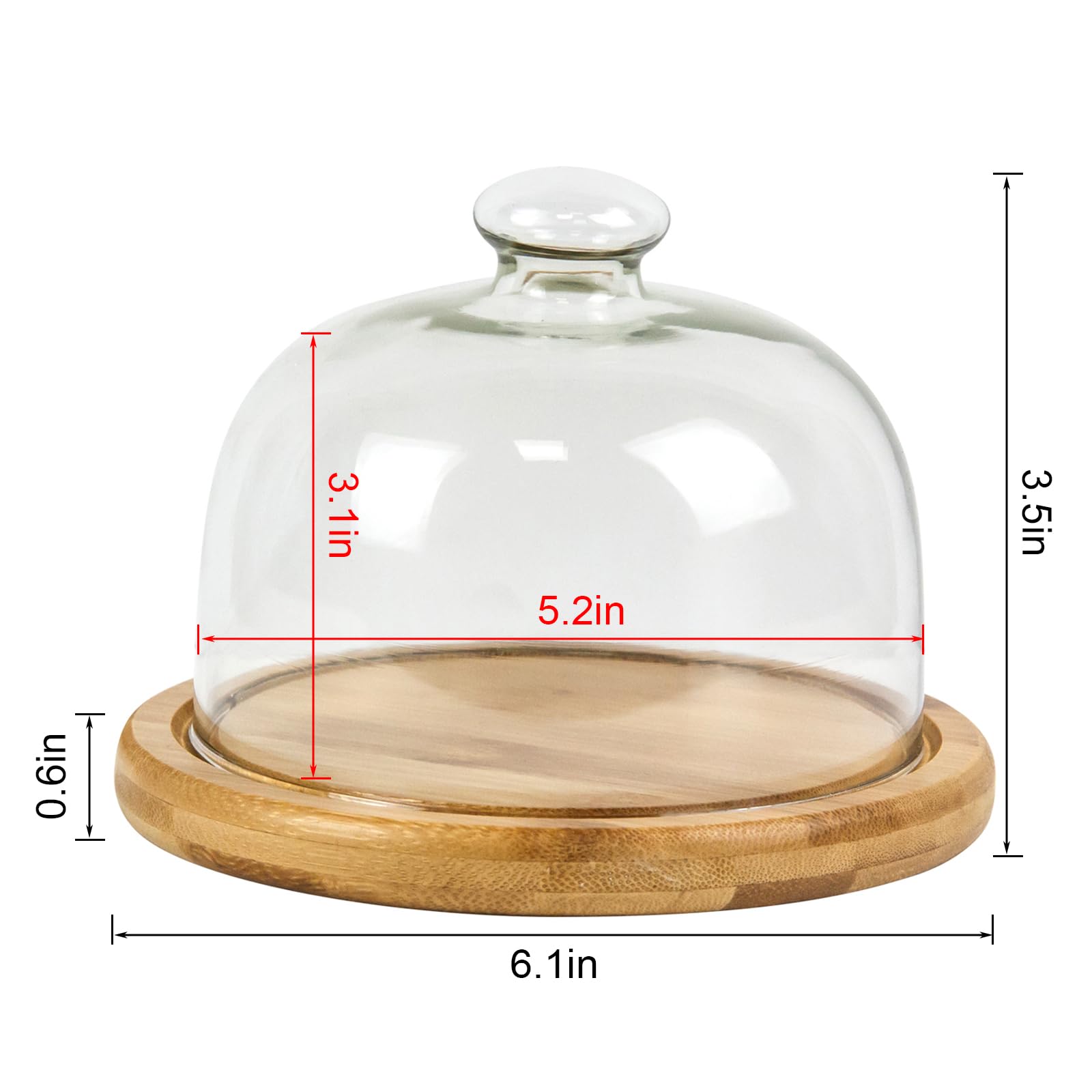 KVMORZE dome and tray are easy to clean and refrigerator friendly