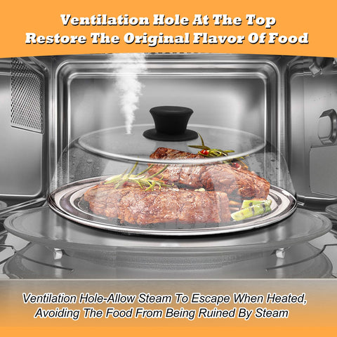 KVZKVZ clear glass lid lets you monitor food while heating.