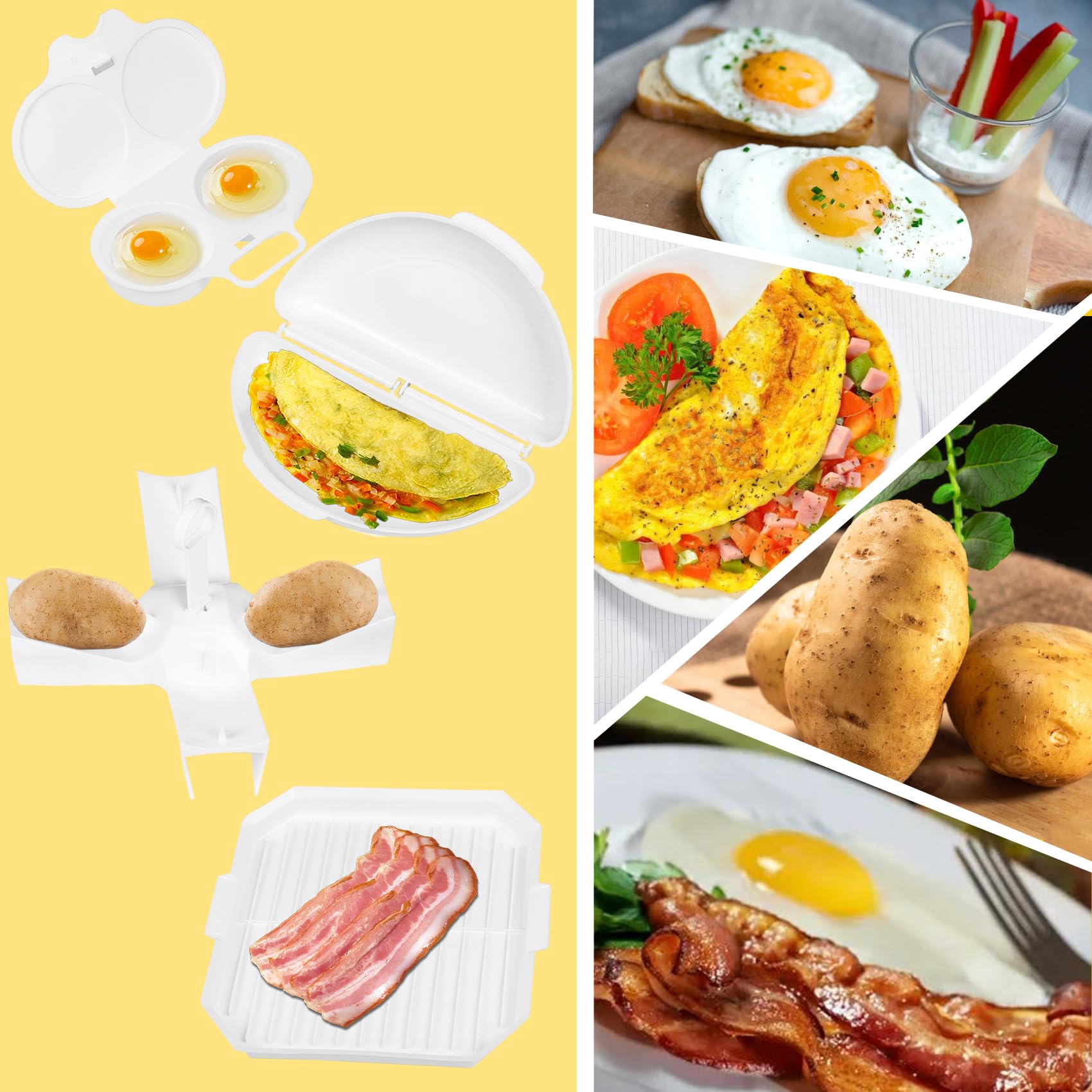 KVZKVZ Easy Breakfast Set double-cavity egg steamer for even heating