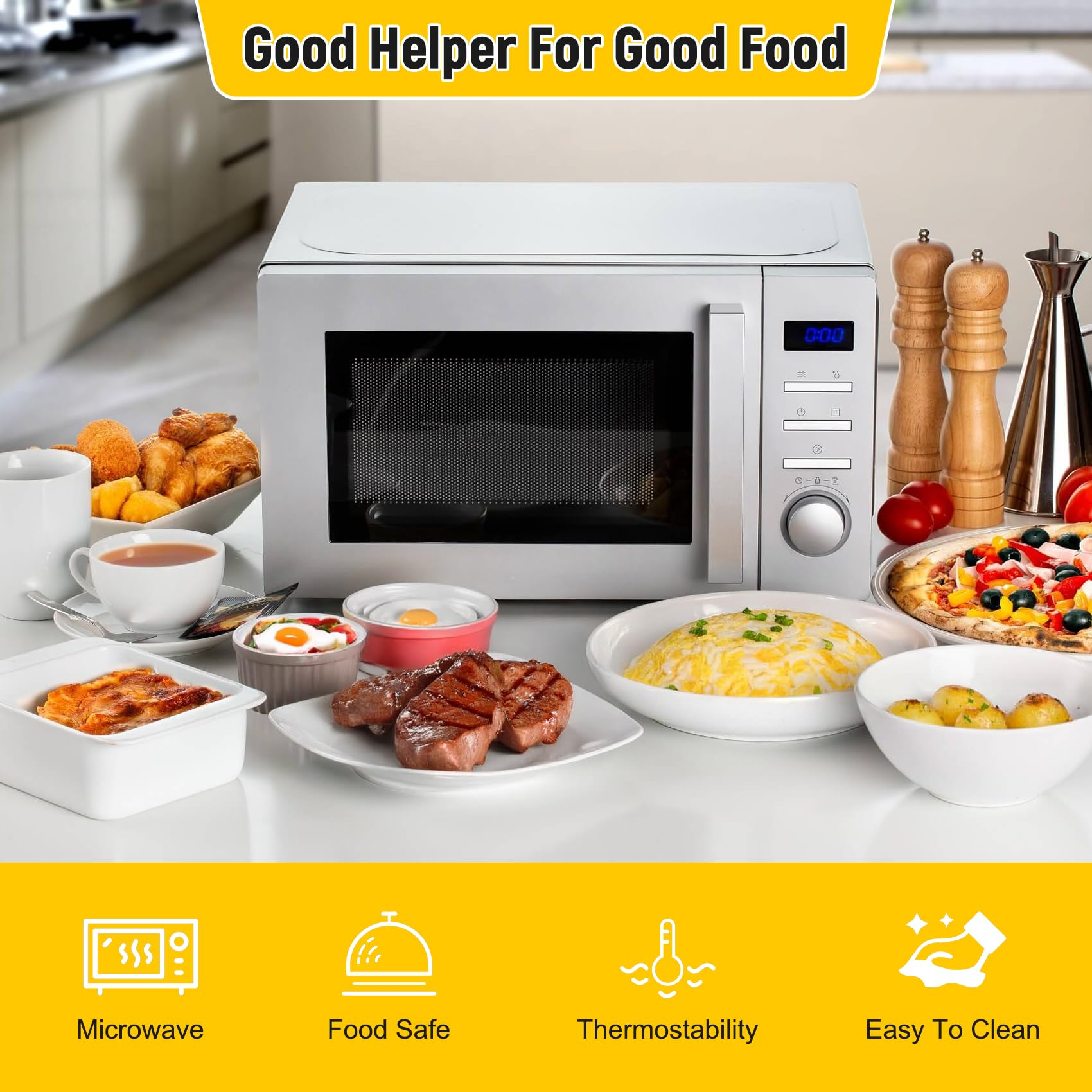 KVZKVZ Easy Breakfast Set microwave-safe bacon rack in use