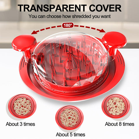 kwiwis Chicken Shredder detachable-plate: effortless cleaning and quick switching between recipes.