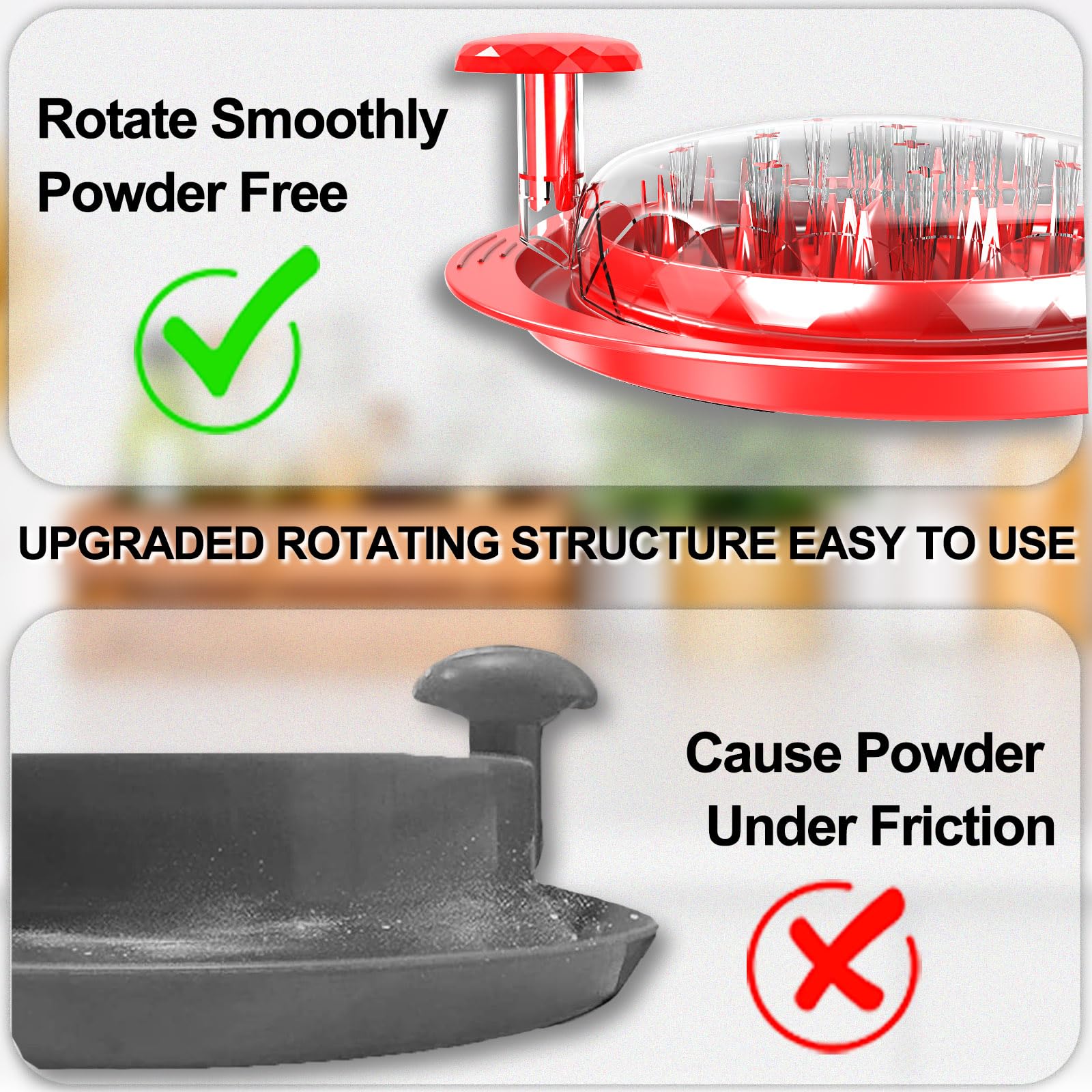 kwiwis Chicken Shredder easy-clean: keep base juices contained for neat counters.