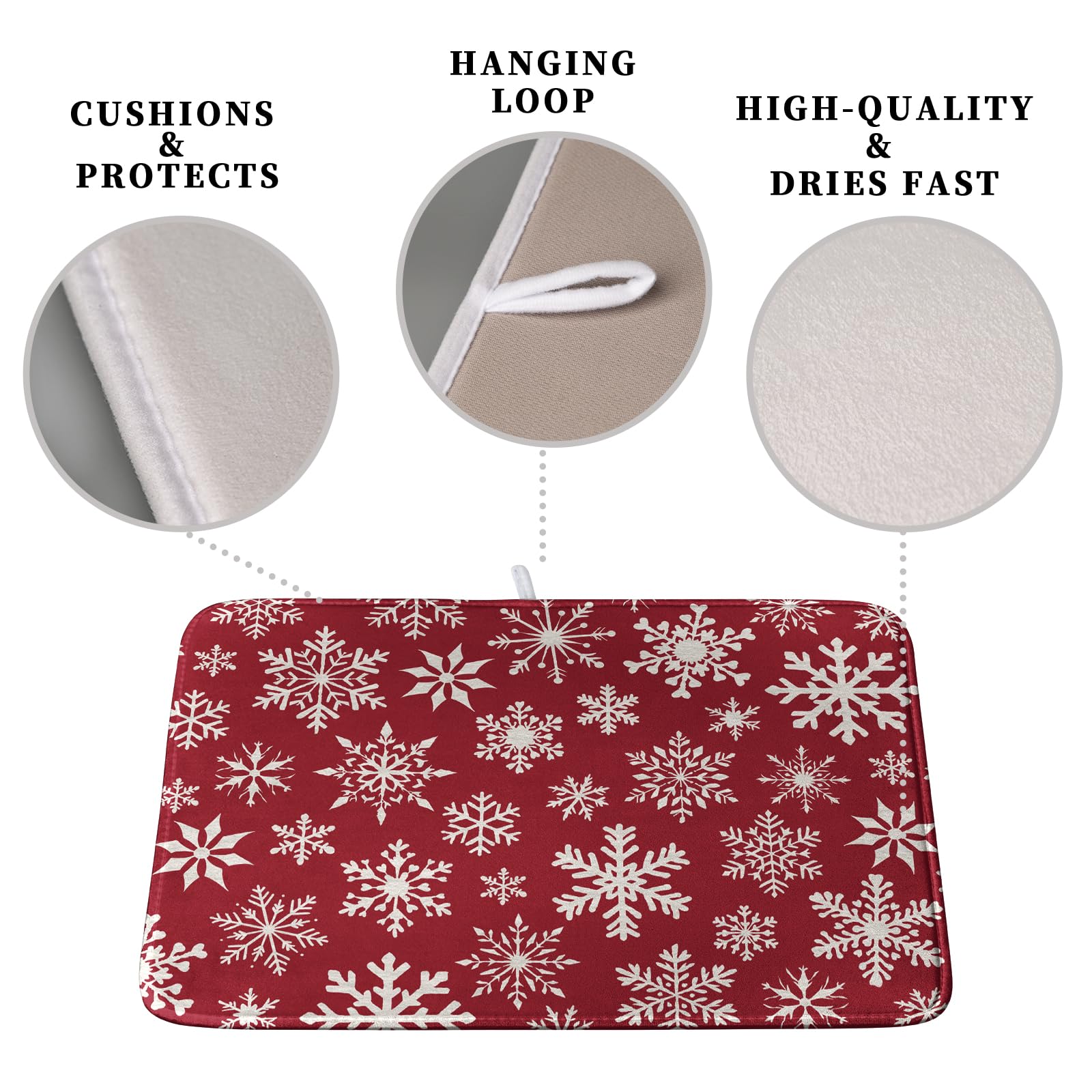 Kwlegh absorbent microfiber top with foam core enables quick drying.
