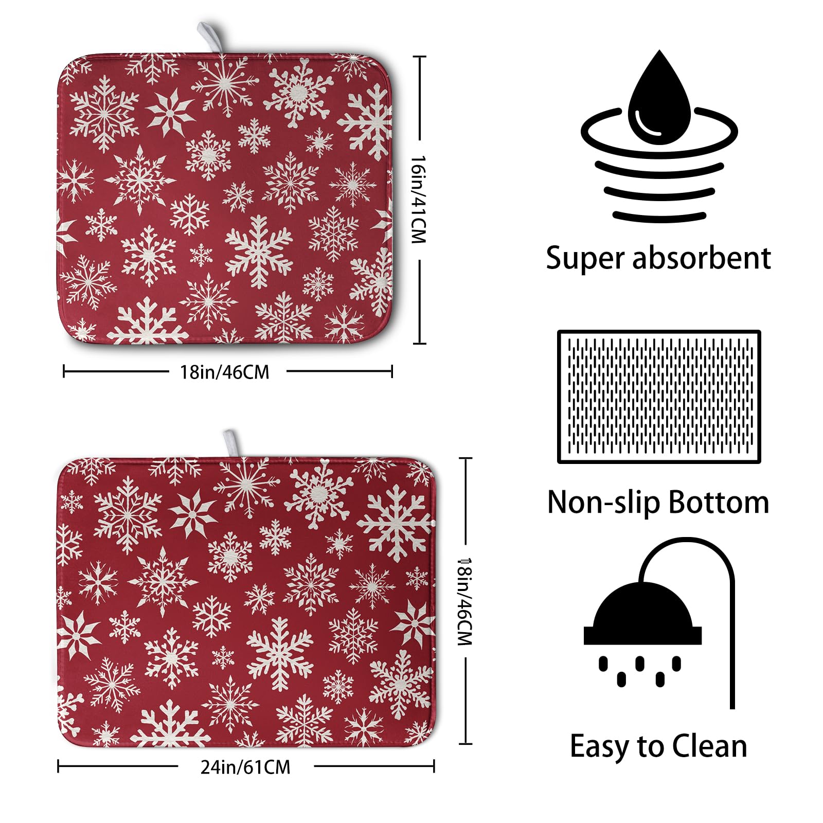 Kwlegh drying mat placed under a dish rack protecting counters from scratches.