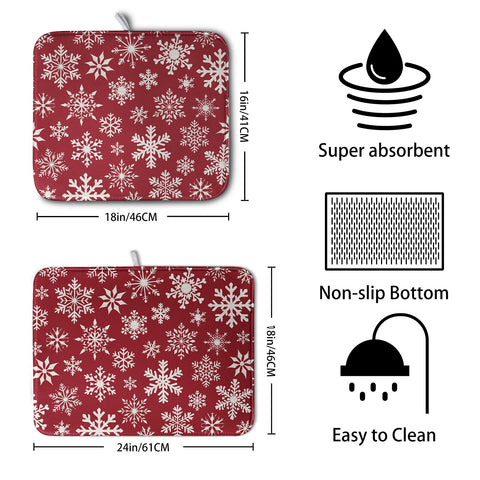 Kwlegh drying mat placed under a dish rack protecting counters from scratches.