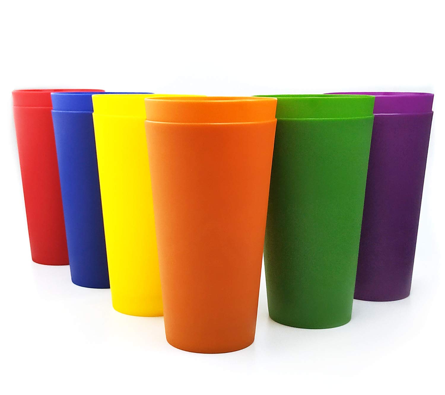 KX-WARE 32oz multicolor tumbler set for family meals and outdoor hydration.