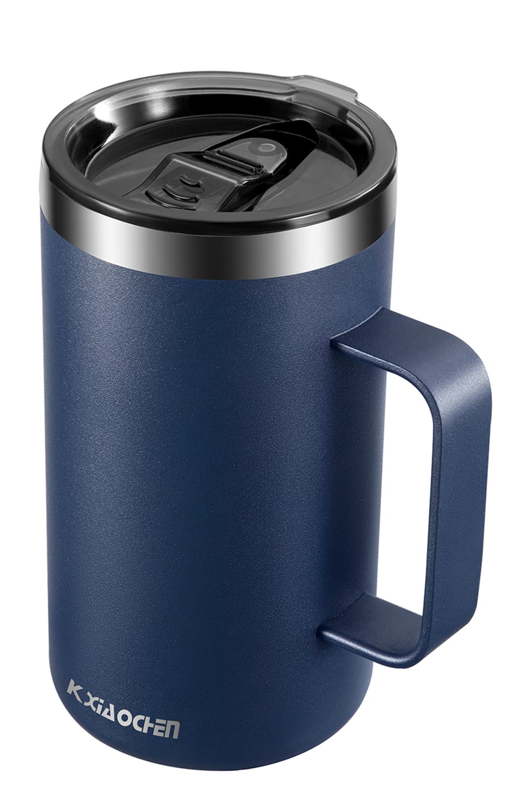KXIAOCHEN 20oz insulated mug with navy finish showing its large capacity for travel