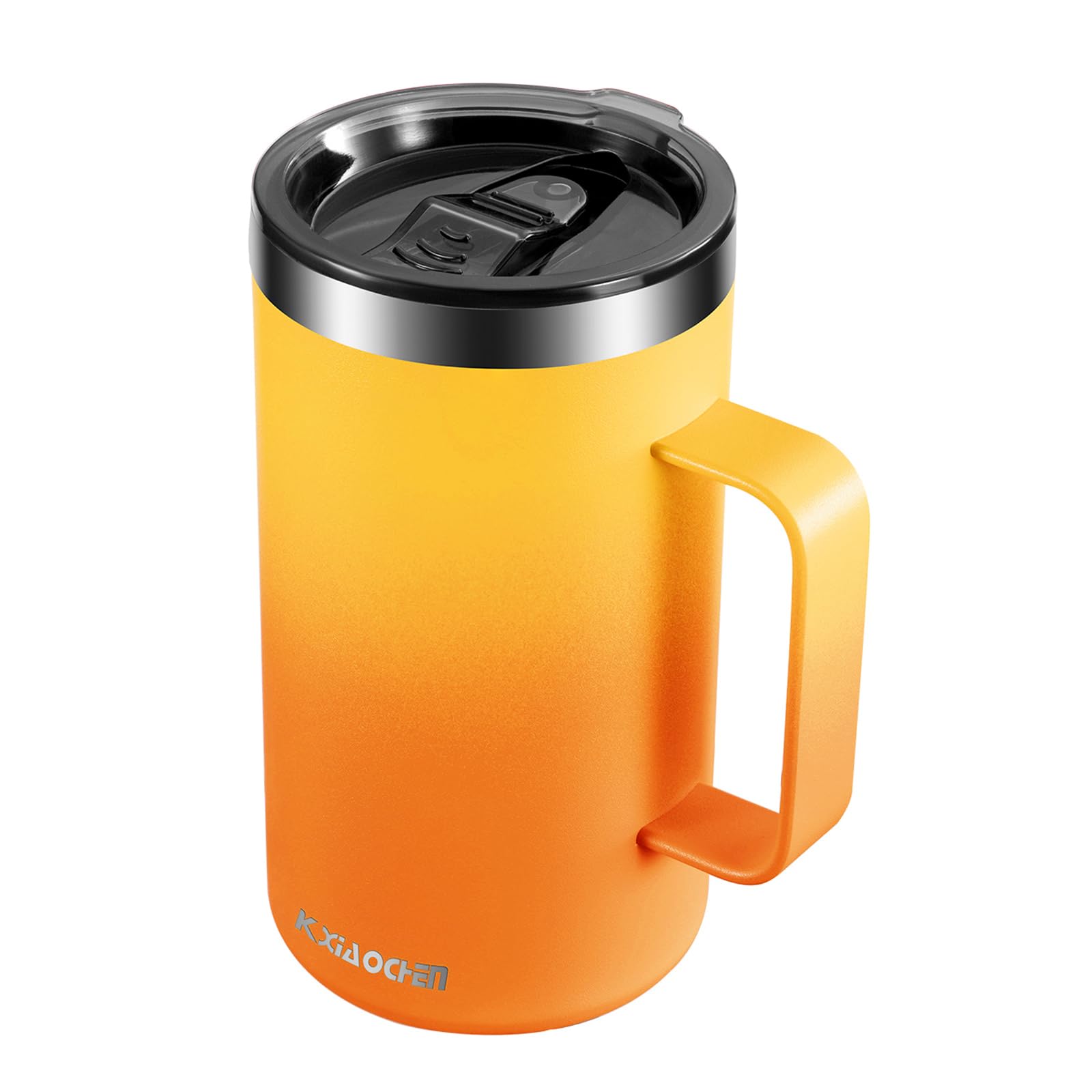 KXIAOCHEN 20oz mug with lid for durable hot or cold beverages.