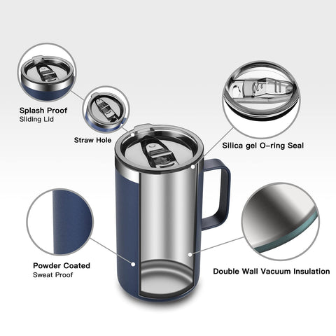 KXIAOCHEN mug suited for office, travel, and outdoor adventures