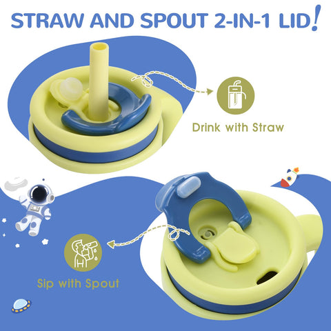 KXIAOCHEN spill-proof lid 14oz tumbler prevents messes.