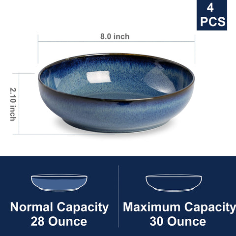 KYBSCZ four-pack bowls on table, perfect for pasta, salad, or soup