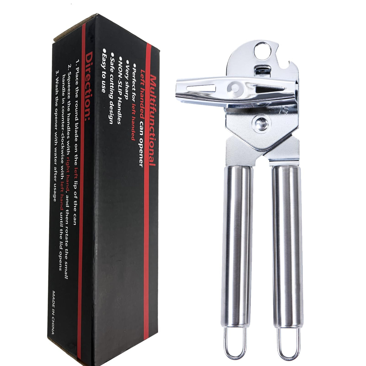 KYDLLF left-handed can opener with ergonomic design for smooth lid removal