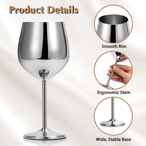 Kylenzo poolside metal goblets for refreshing sipping
