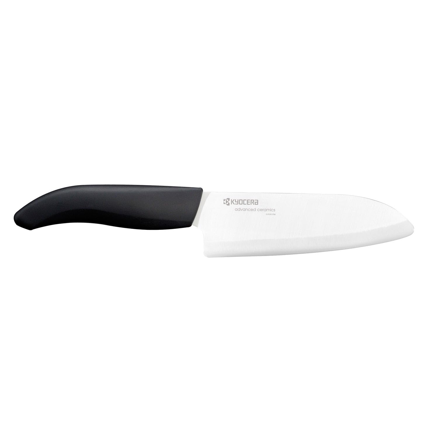 Kyocera FK-140-WH Santoku blade shows a sharp ceramic edge for precise slicing