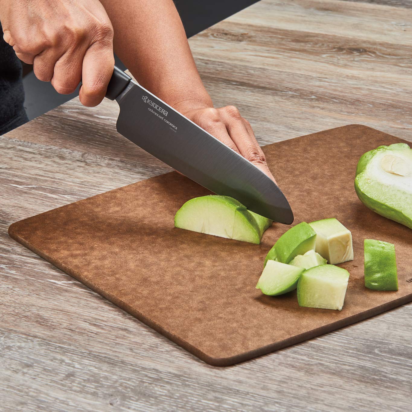 Kyocera Revolution 4.5-inch utility knife shown for seamless prep