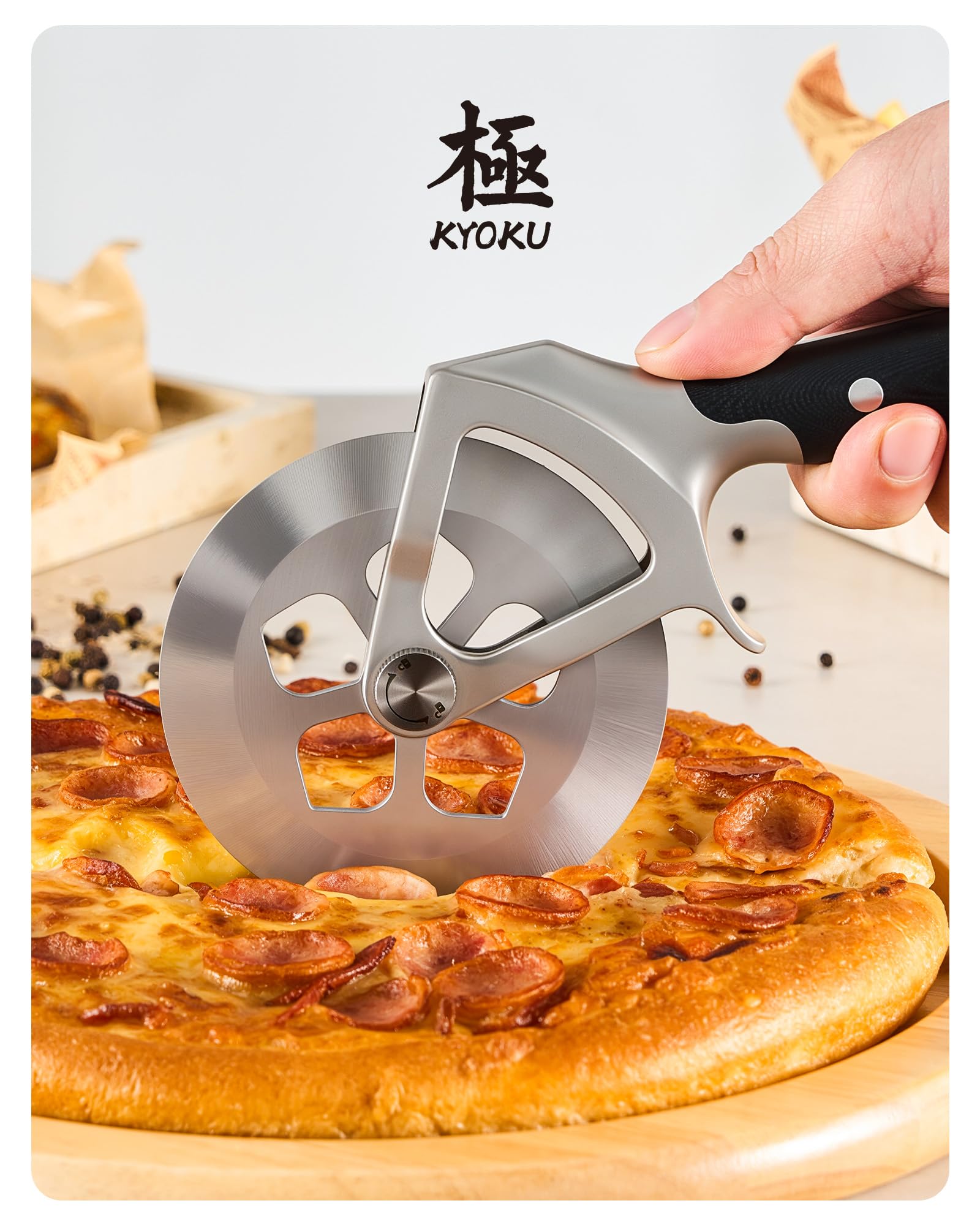 Kyoku hanging hole allows easy rack storage