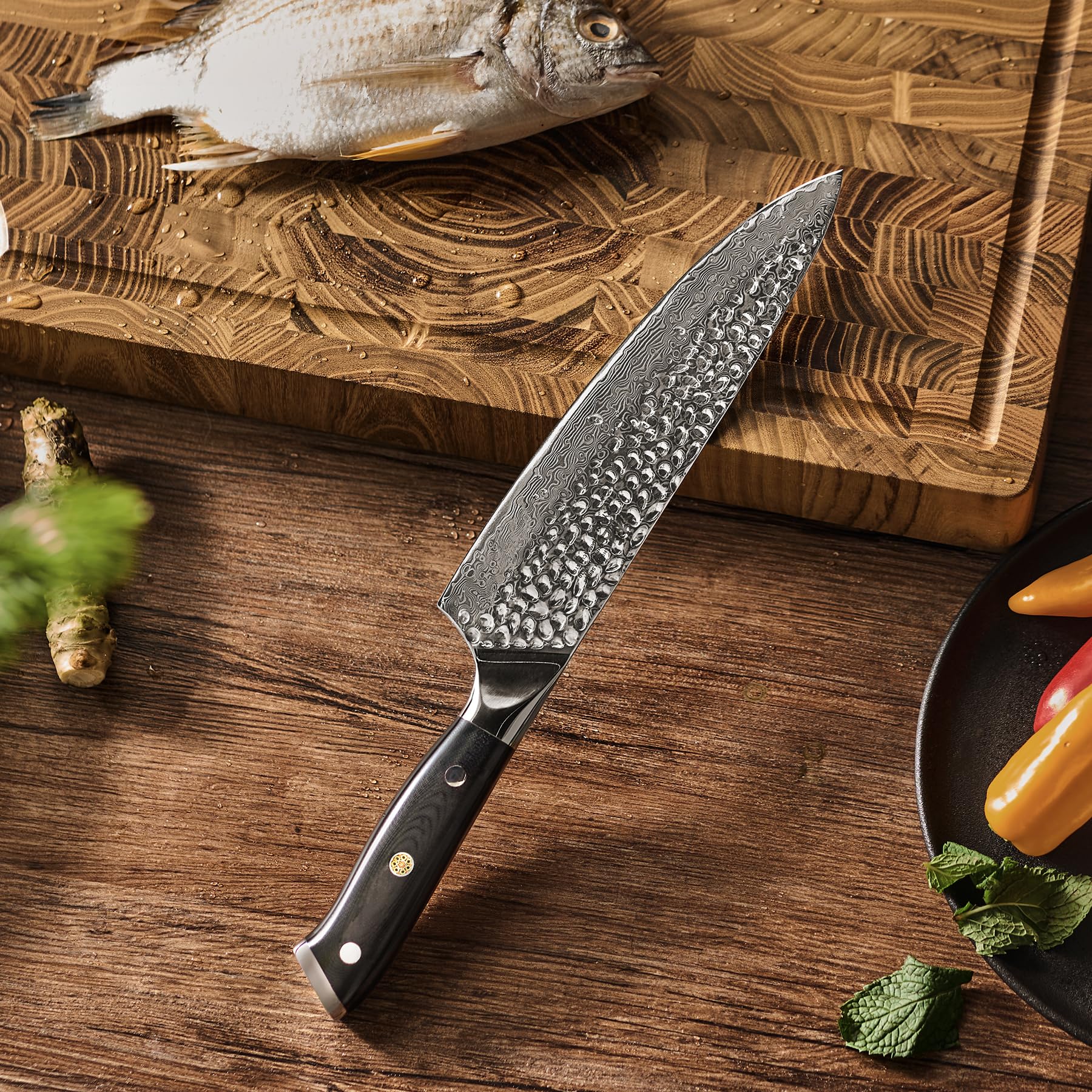 KYOKU VG10 steel core offers corrosion resistance and edge retention