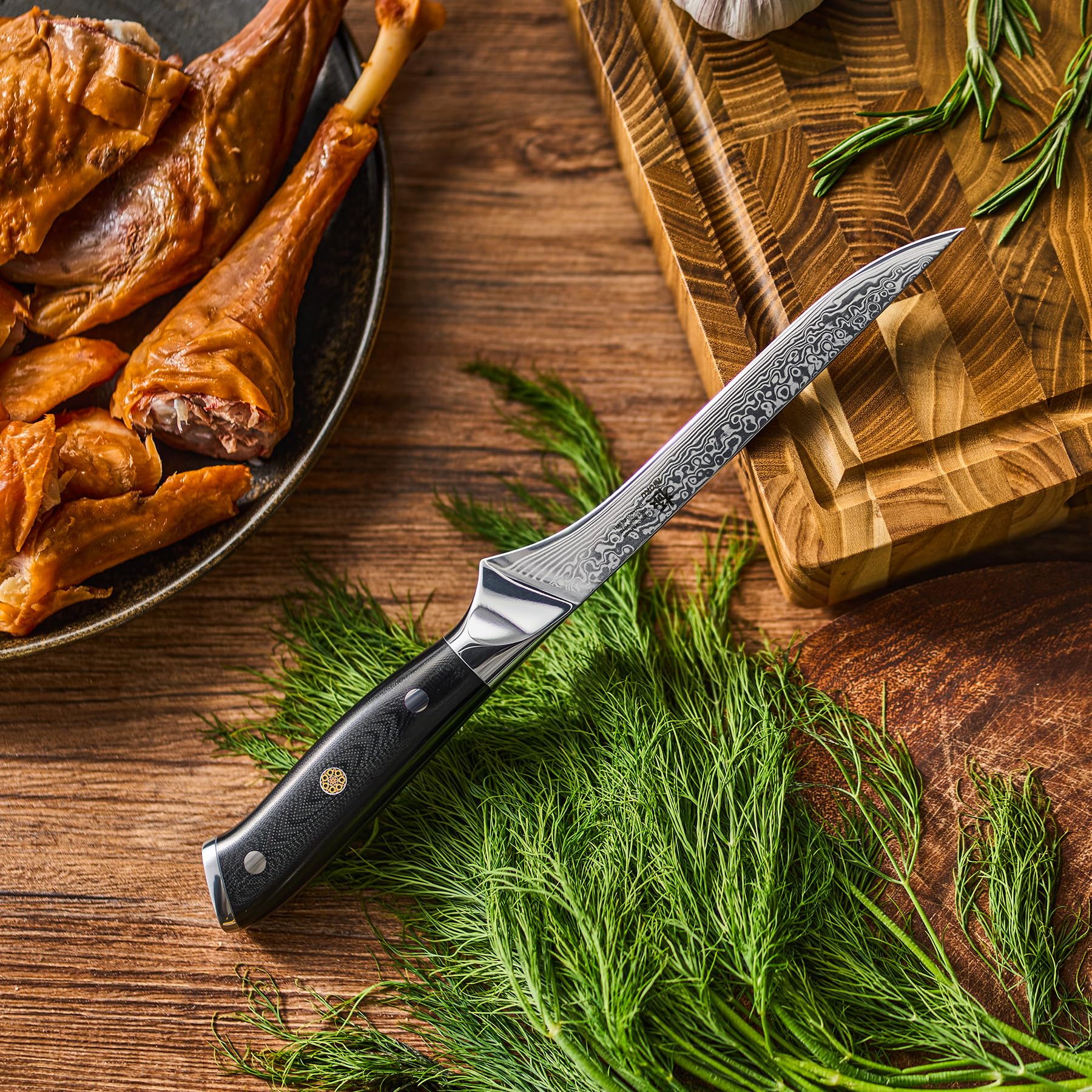 KYOKU boning knife ideal for meat prep, filleting, and trimming.