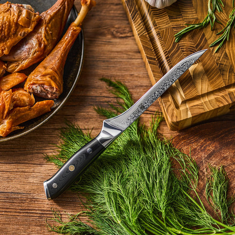 KYOKU boning knife ideal for meat prep, filleting, and trimming.