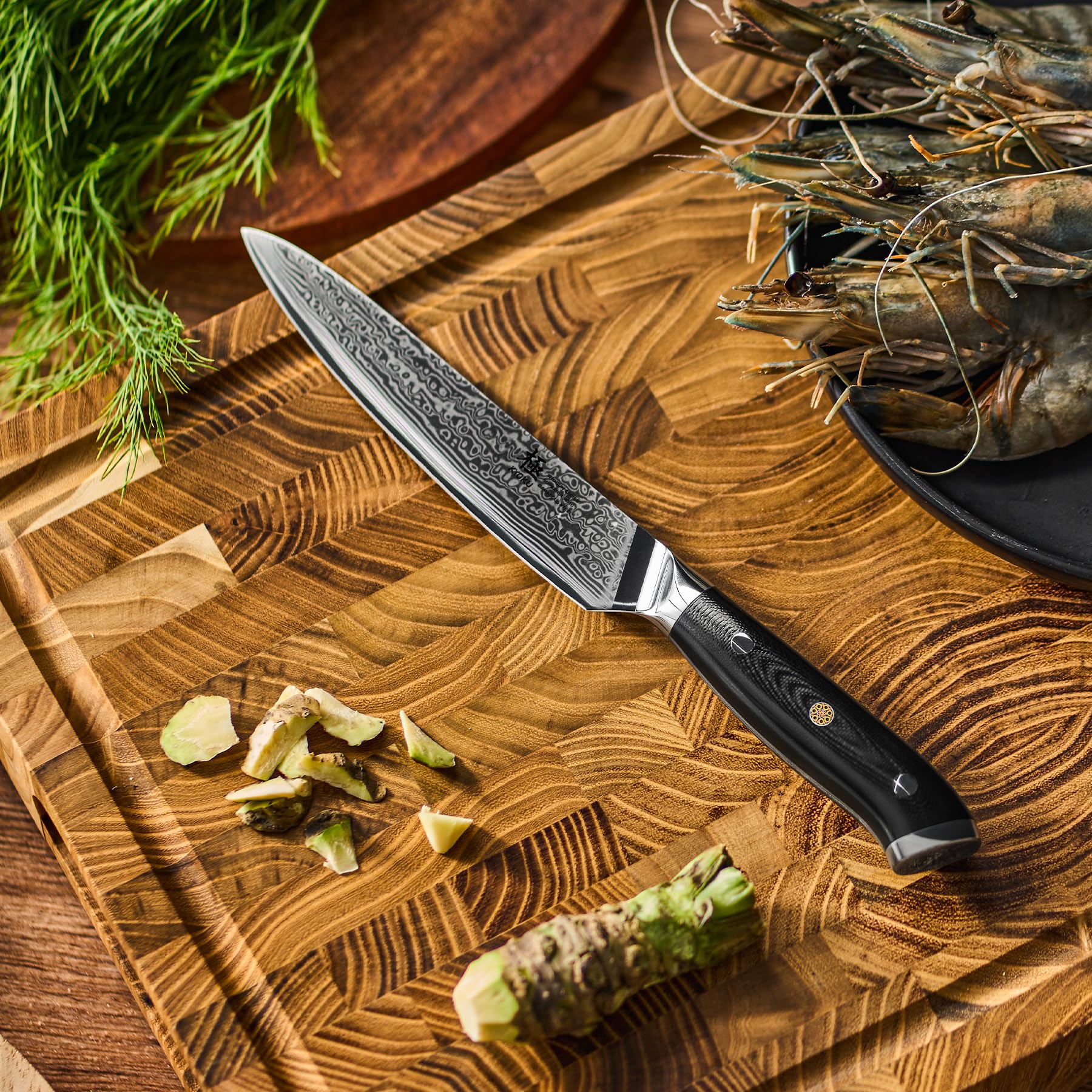 KYOKU knife high-hardness steel image illustrating long-lasting sharpness.