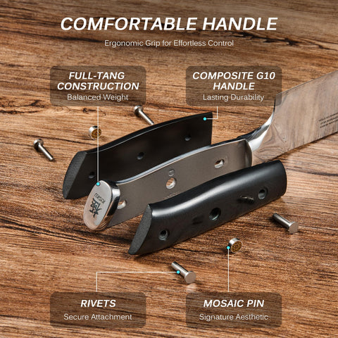 KYOKU knife mirror edge from Honbazuke sharpening for precise cuts.