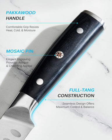 KYOKU dimples prevent sticking, improving glide during slicing.