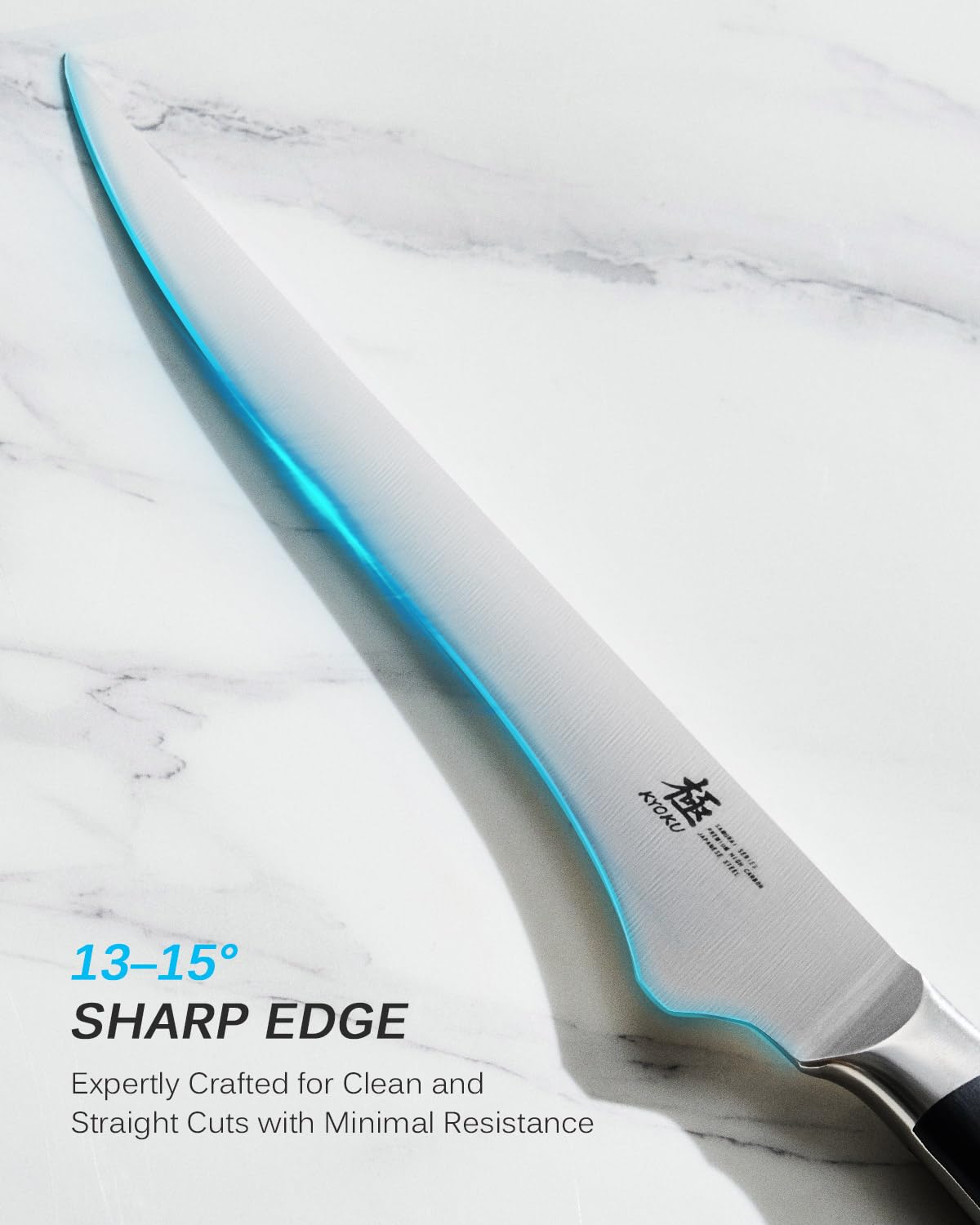 KYOKU full-tang knife with pakkawood handle and mosaic pin