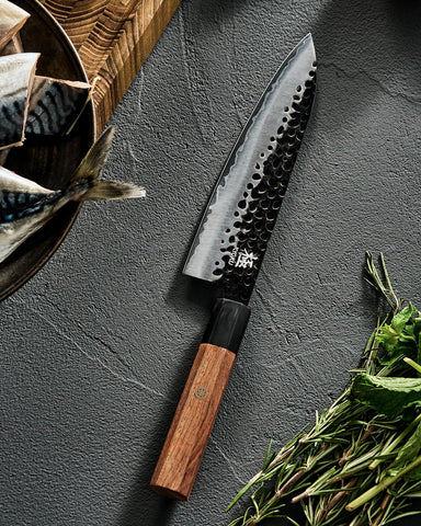 KYOKU Kage 8-inch knife elegant rosewood design with mosaic pin