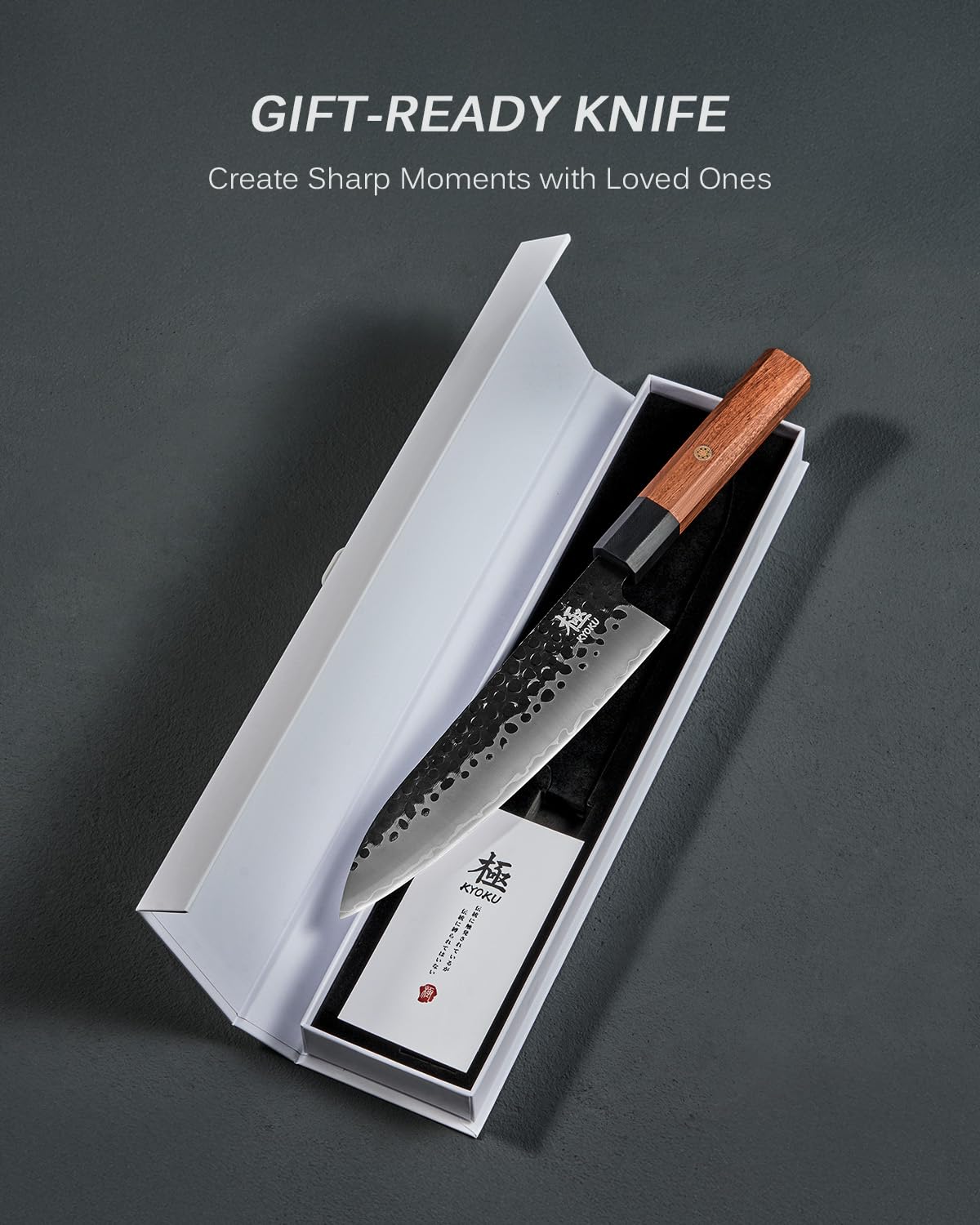 KYOKU Kage 8-inch knife ergonomic grip supports comfortable long use