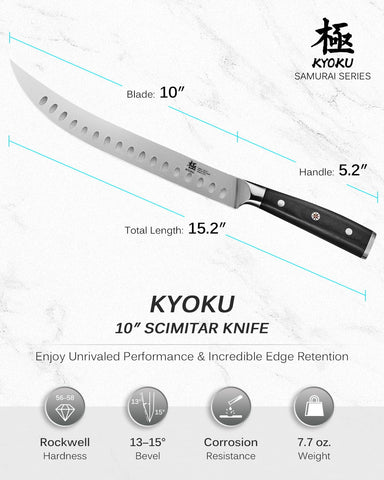KYOKU knife sheath case included keeps blade protected and ready.
