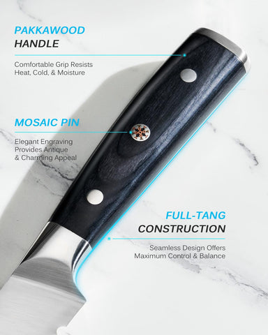 KYOKU mosaic-pin handle details add aesthetic and grip stability.