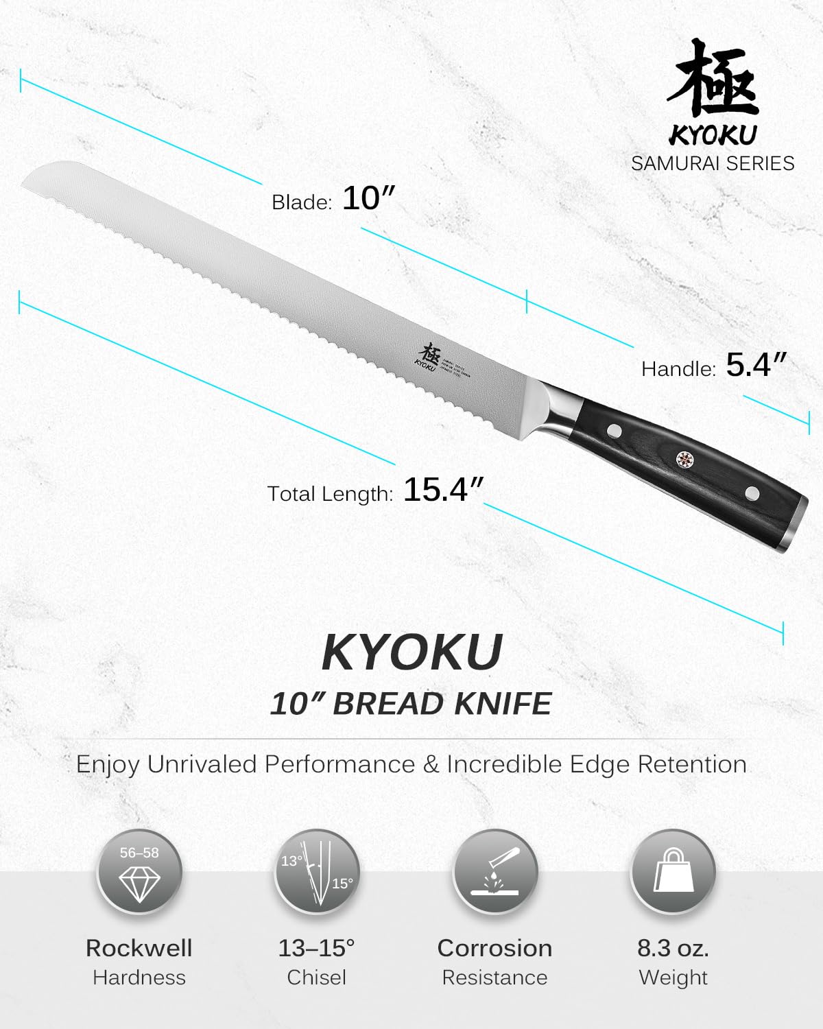 KYOKU protective sheath and case keep the blade clean and ready.