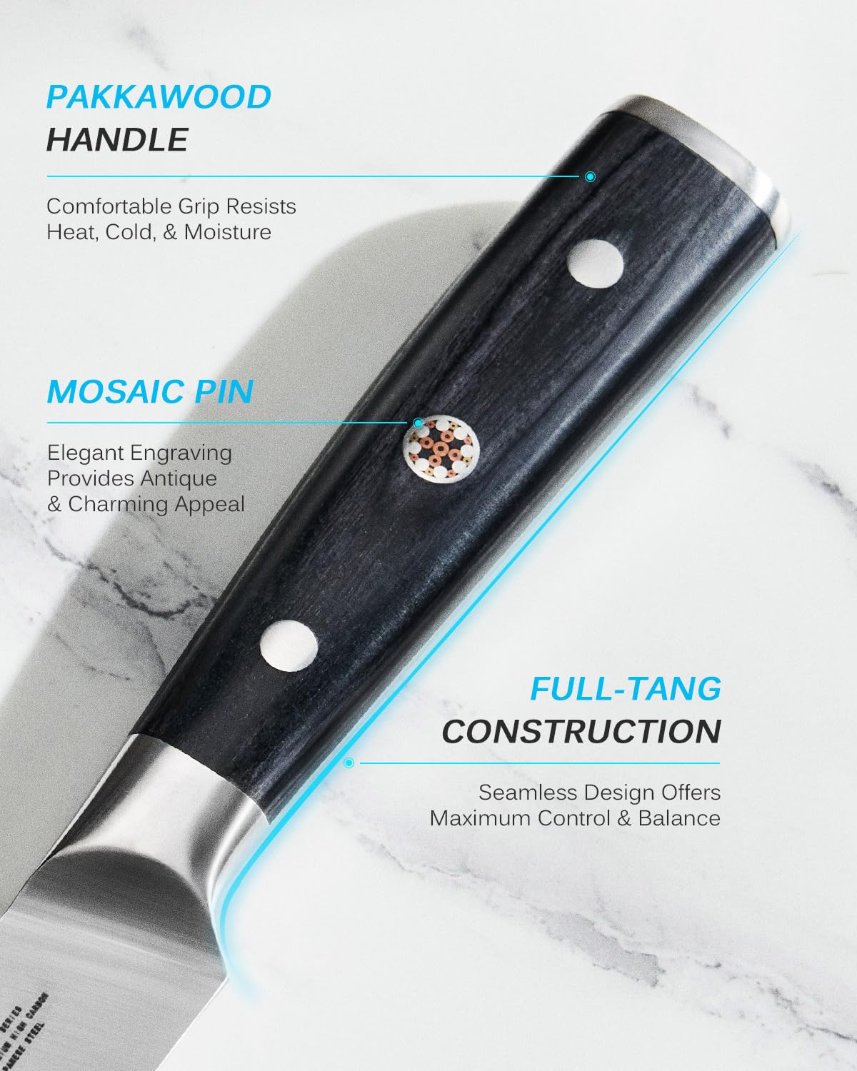 KYOKU Samurai 3.5in paring knife with protective sheath for safe storage.